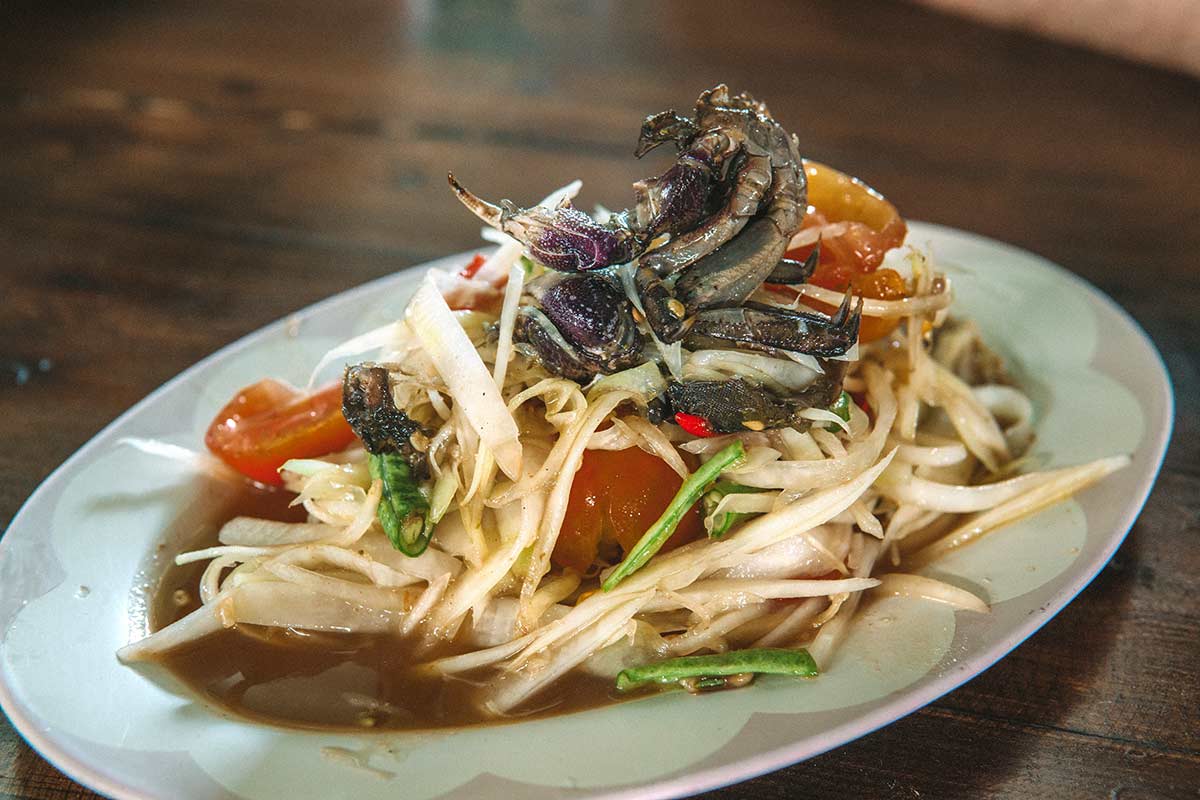 Chiang Mai papaya salad with salted crab