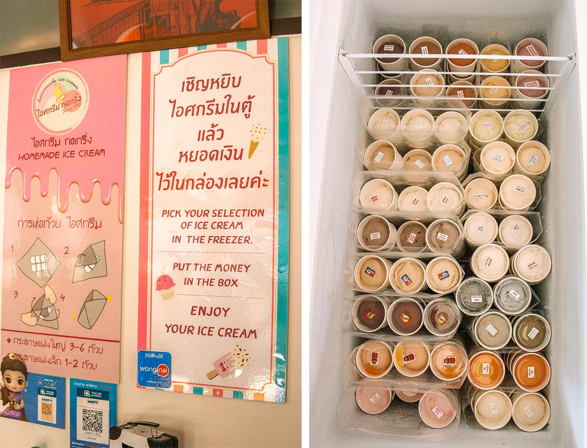 homemade Thai ice cream in Nimman Chiang Mai