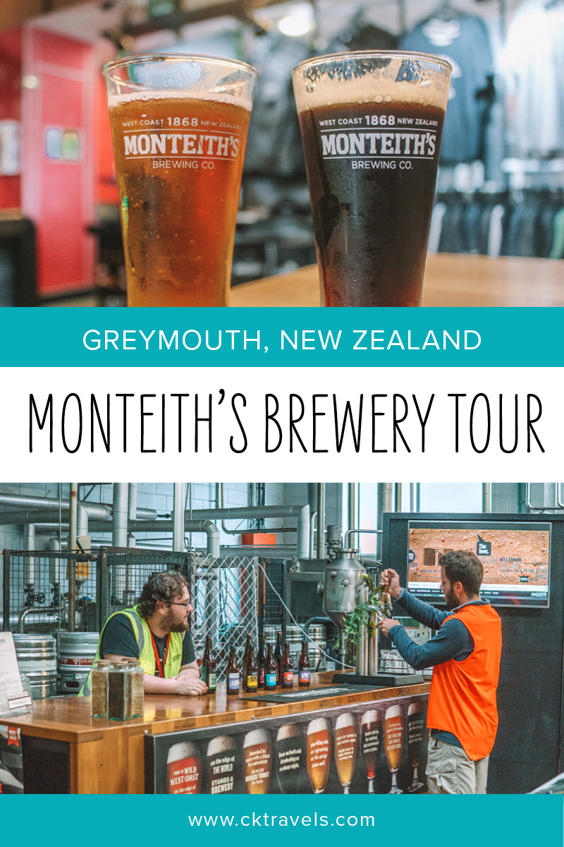 Visiting the Monteiths brewery in Greymouth, New Zealand blog post