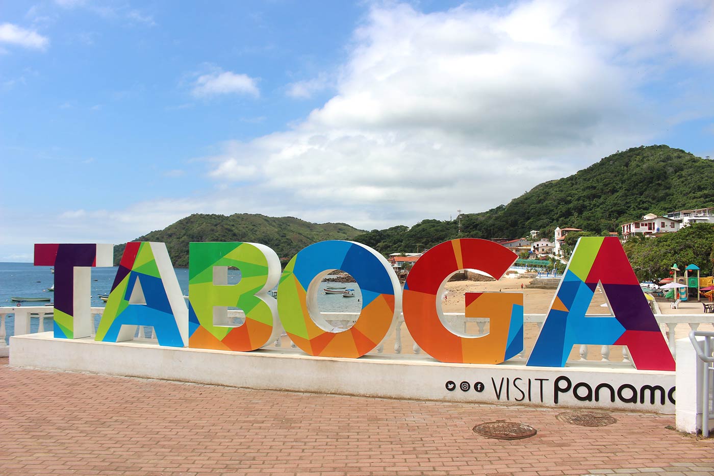 Taboga Island sign in Panama City 