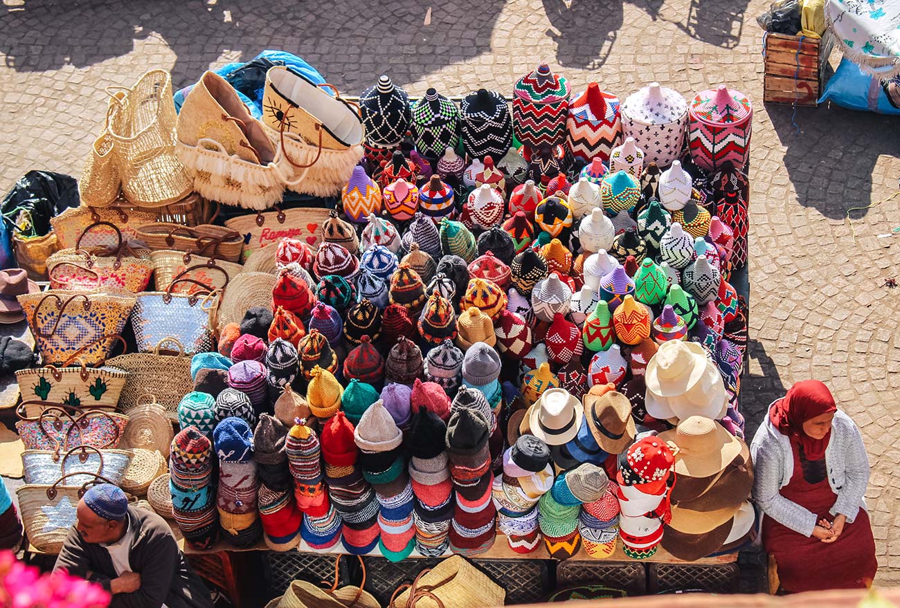 '1 Euro' hats sellers Marrakech
