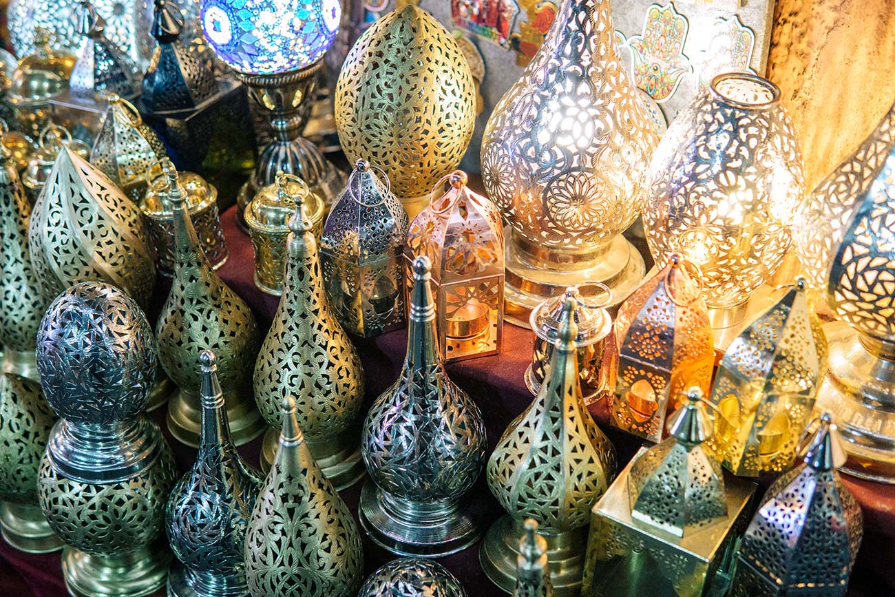 Morrocan lanterns Marrakech Morocco