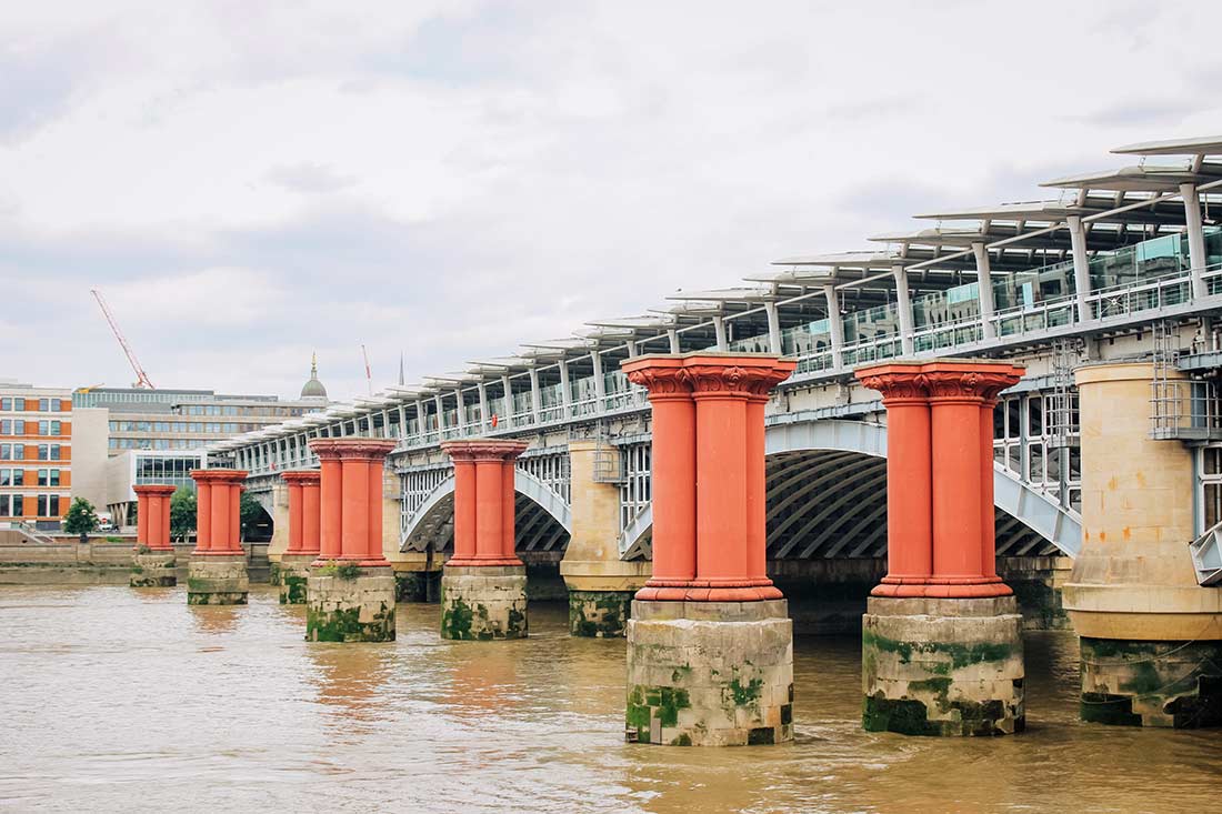 Blackfriars Mystery / Vanishing Bridge. South Bank walk - one of the best walks around London