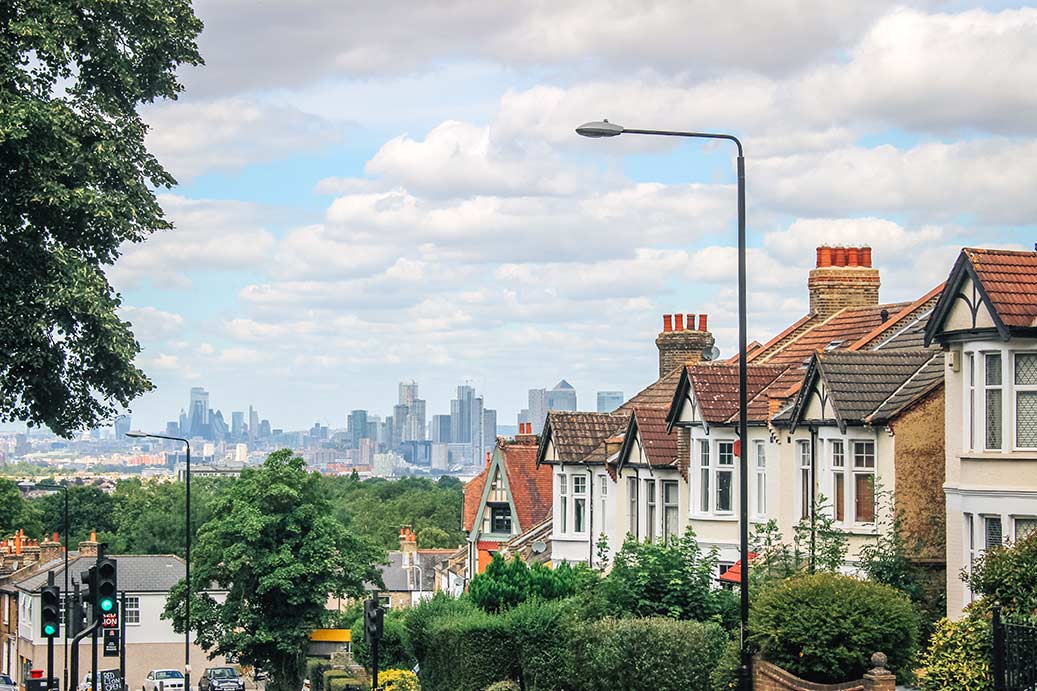 Shooters Hill A207 View of London