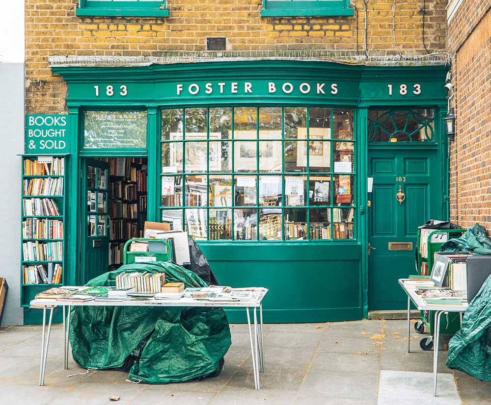 Foster Books green book shop Chiswick copyright CK Travels