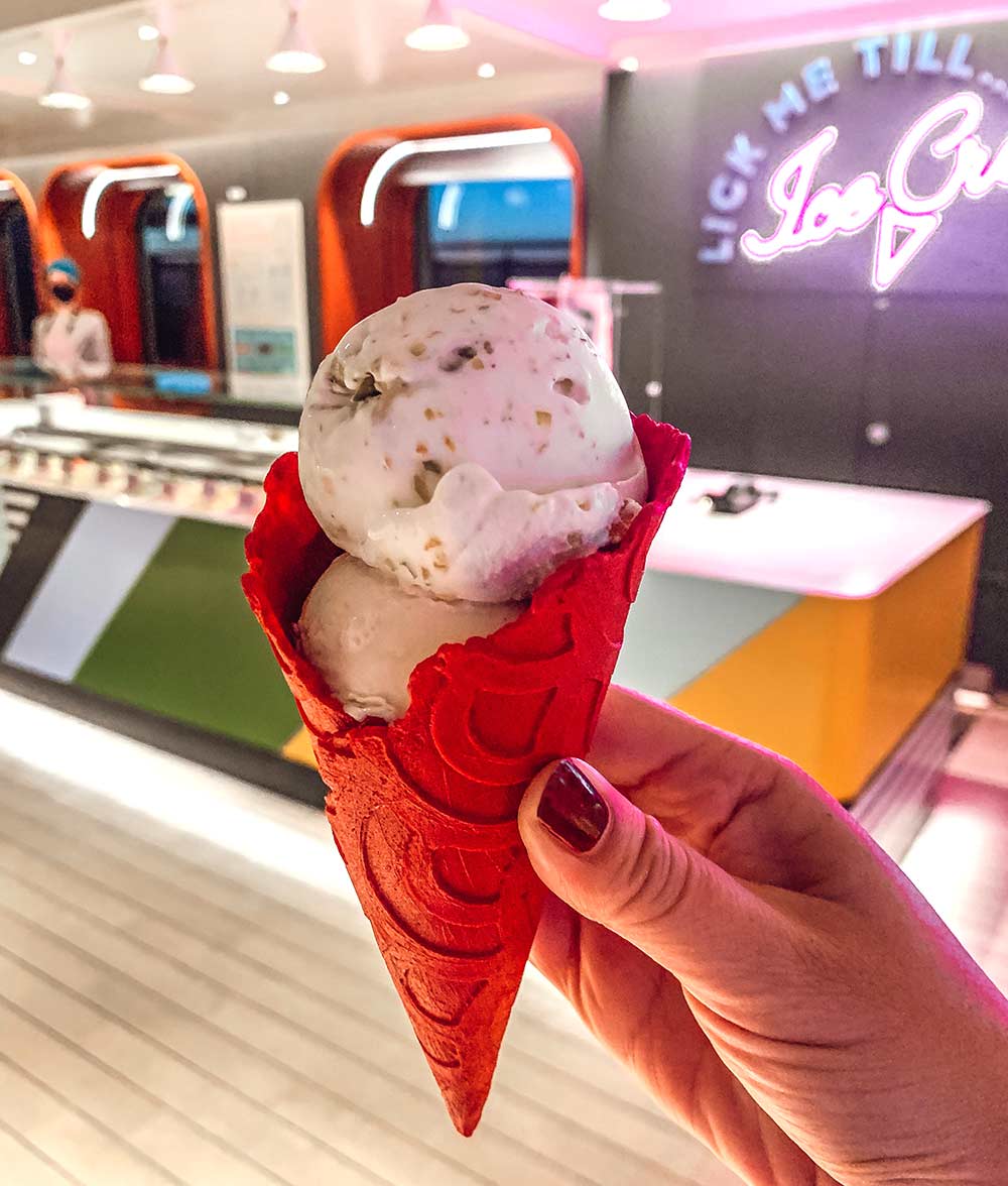 Lick Me ‘Till Ice Cream - Ice Cream Shop on Virgin Voyages cruise ship Scarlet Lady 